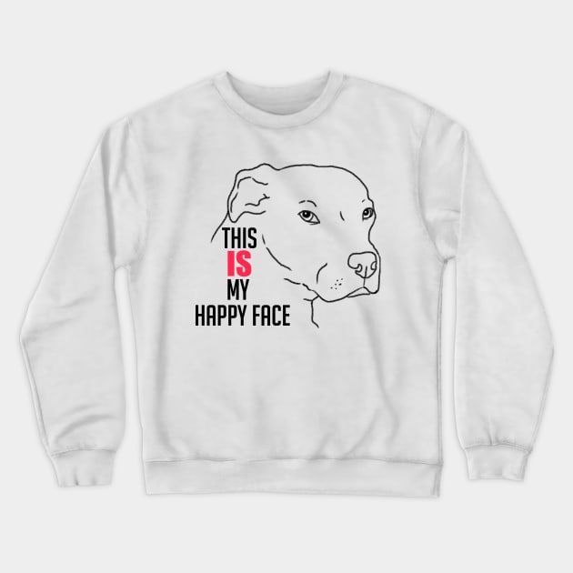 Funny Pitbull, Cute Pitbull, Funny Dog, Grumpy Dog Crewneck Sweatshirt by sockdogs